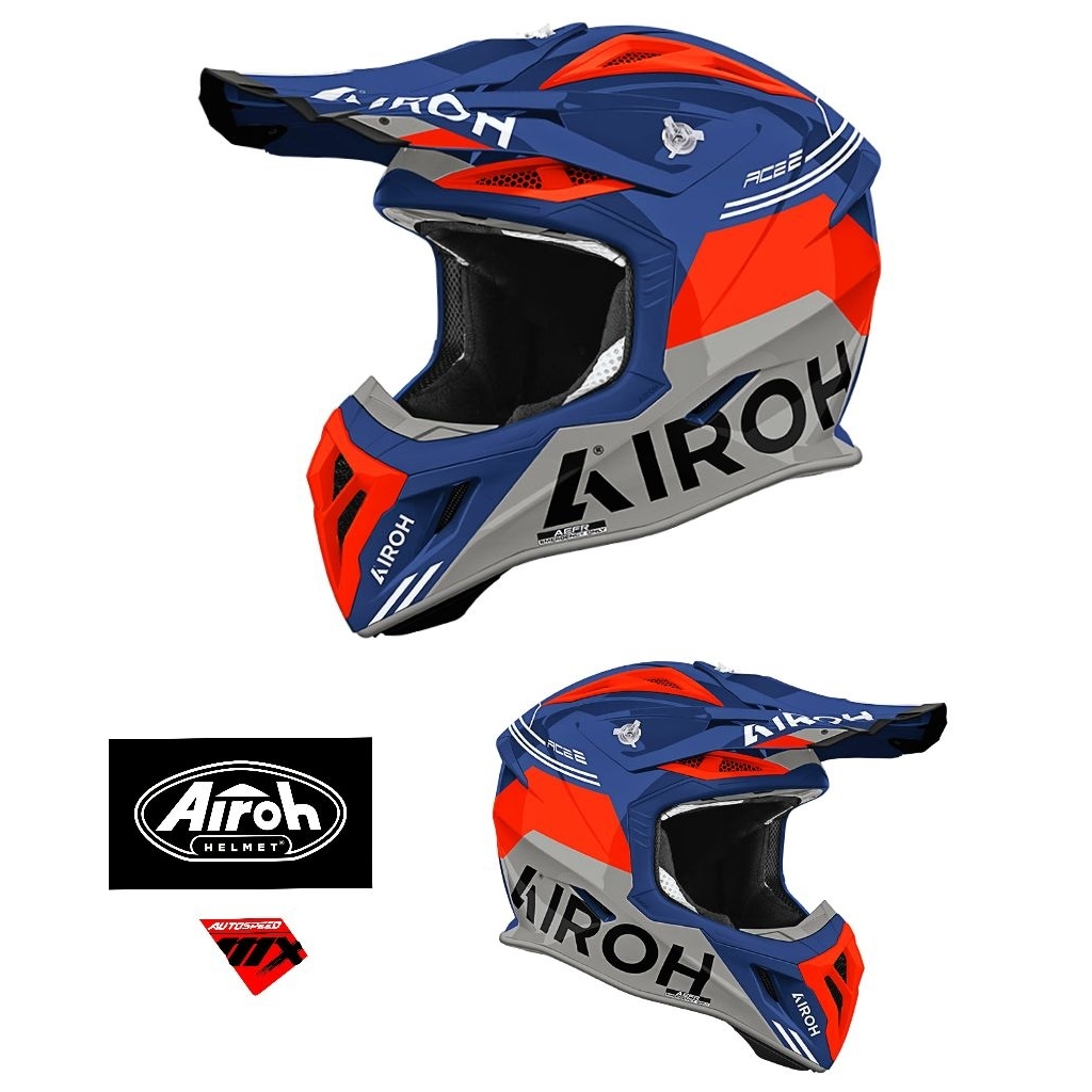 HELM AIROH AVIATOR ACE CERULEAN/ HELM MOTOCROSS/ENDURO