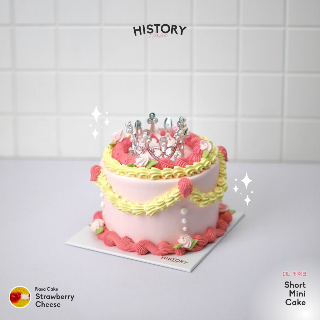 HistoryCake Kue Tart Ulang Tahun Birthday Cake Mini Rasa strawberry cheese Viral Bandung