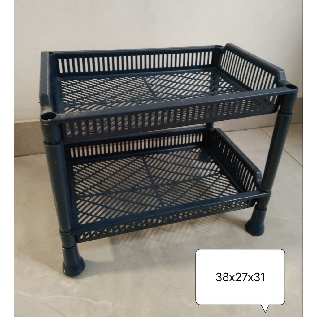 Rak Susun 2 Plastik Biru Preloved