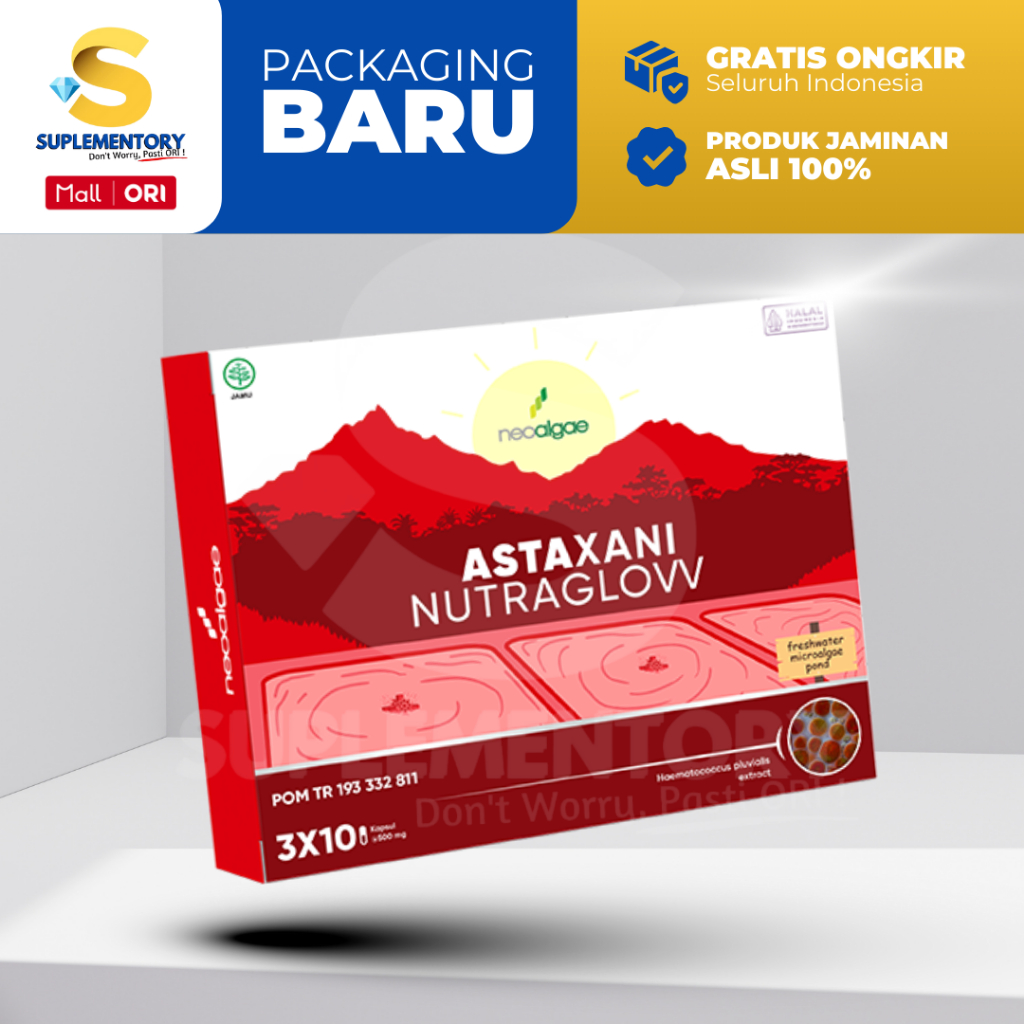 Neoalgae Astaxani Nutraglovv 1 Box 30 Kapsul - Astaxanthin Nutraglow