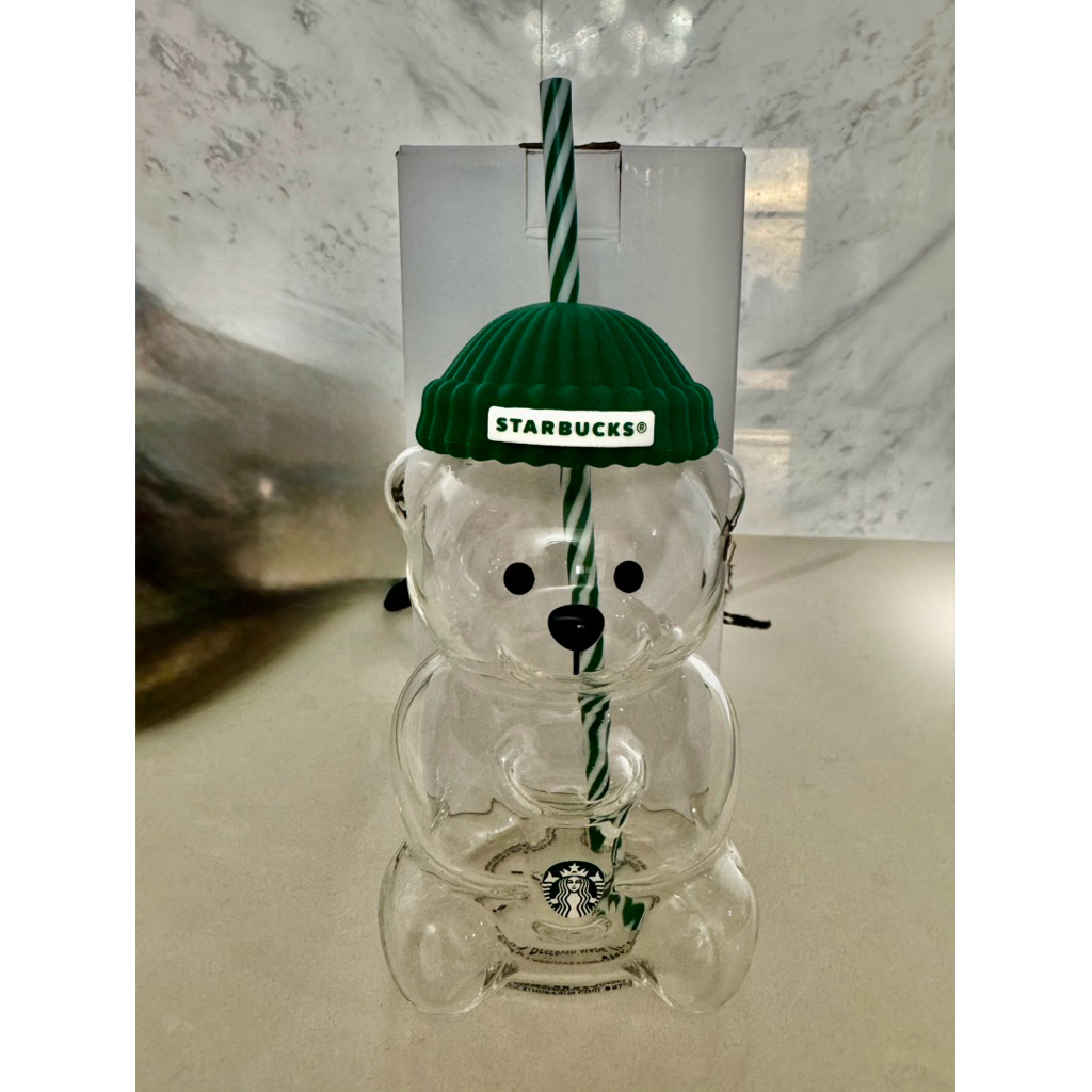 Starbucks tumbler bear kaca
