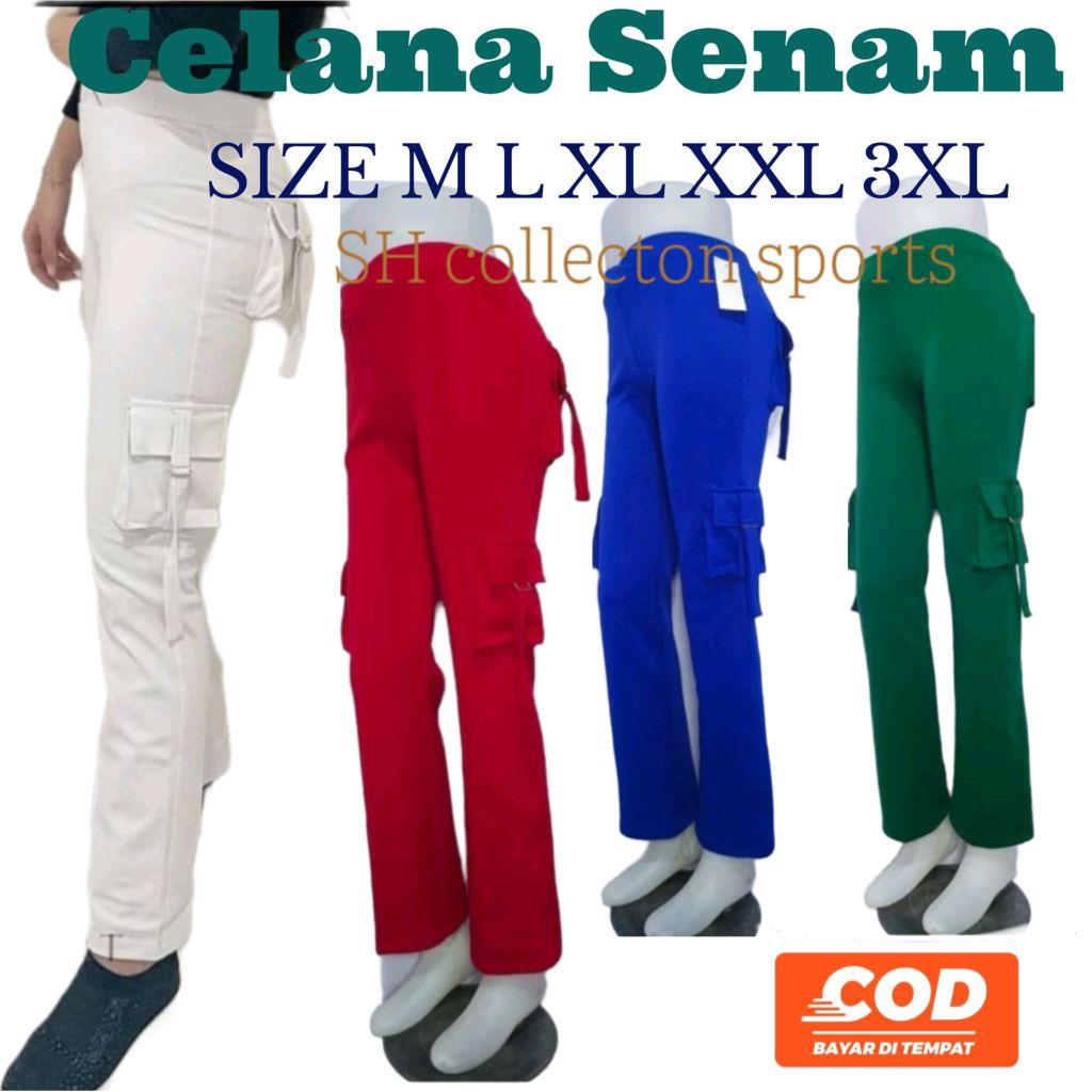 CELANA kargo panjang> celana olahraga wanita panjang || celana senam wanita || celana senam wanita j