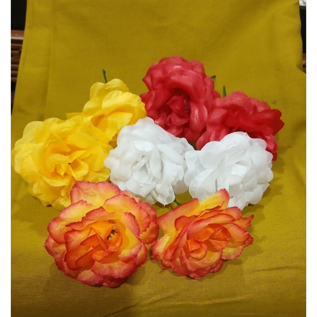 bunga mawar murah/ 2 pcs bunga rias rambut sanggul