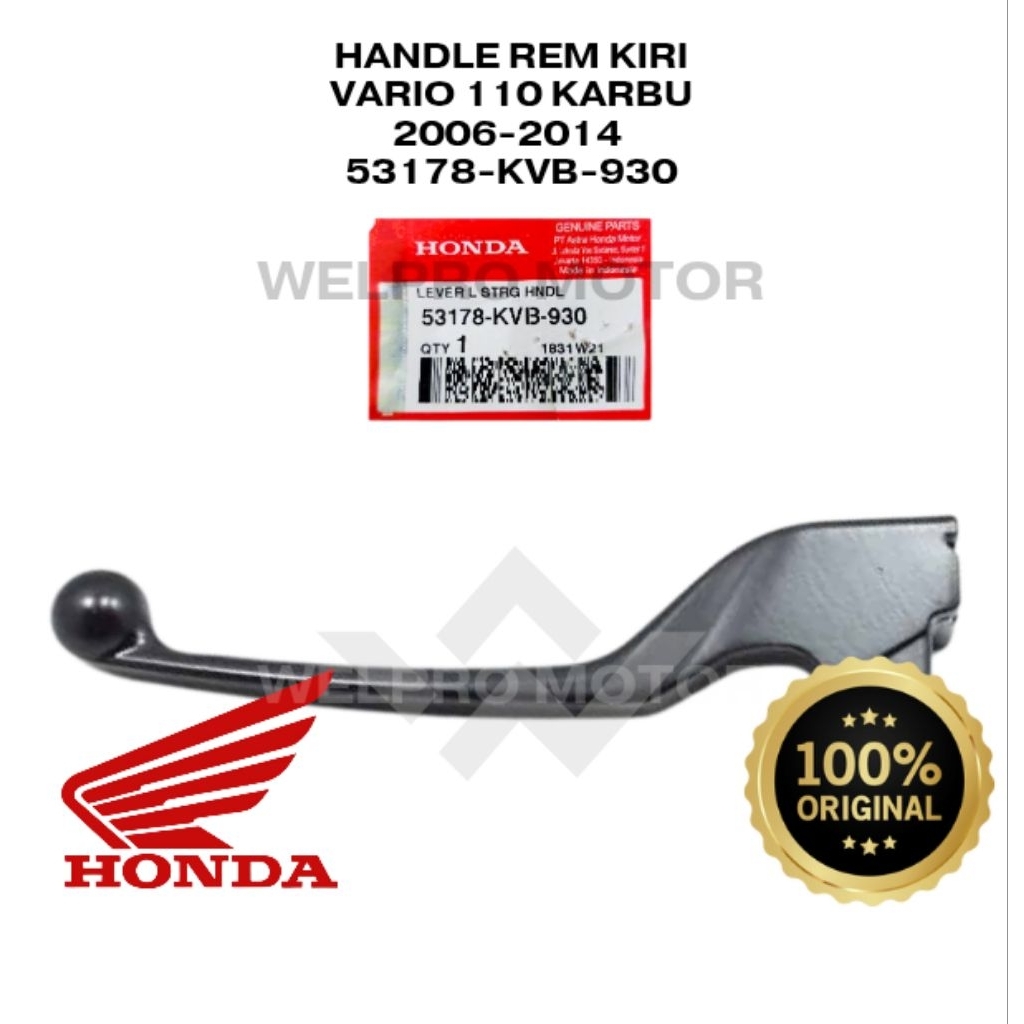 Handle Rem Kiri Vario 110 Karbu Vario 125 Techno FI non CBS Ori Honda AHM