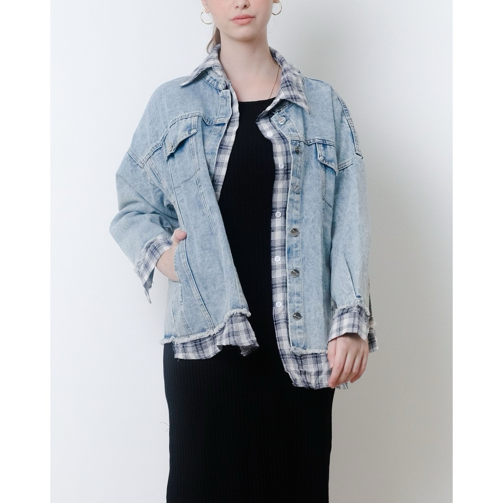 this is april xavier denim jacket jaket denim