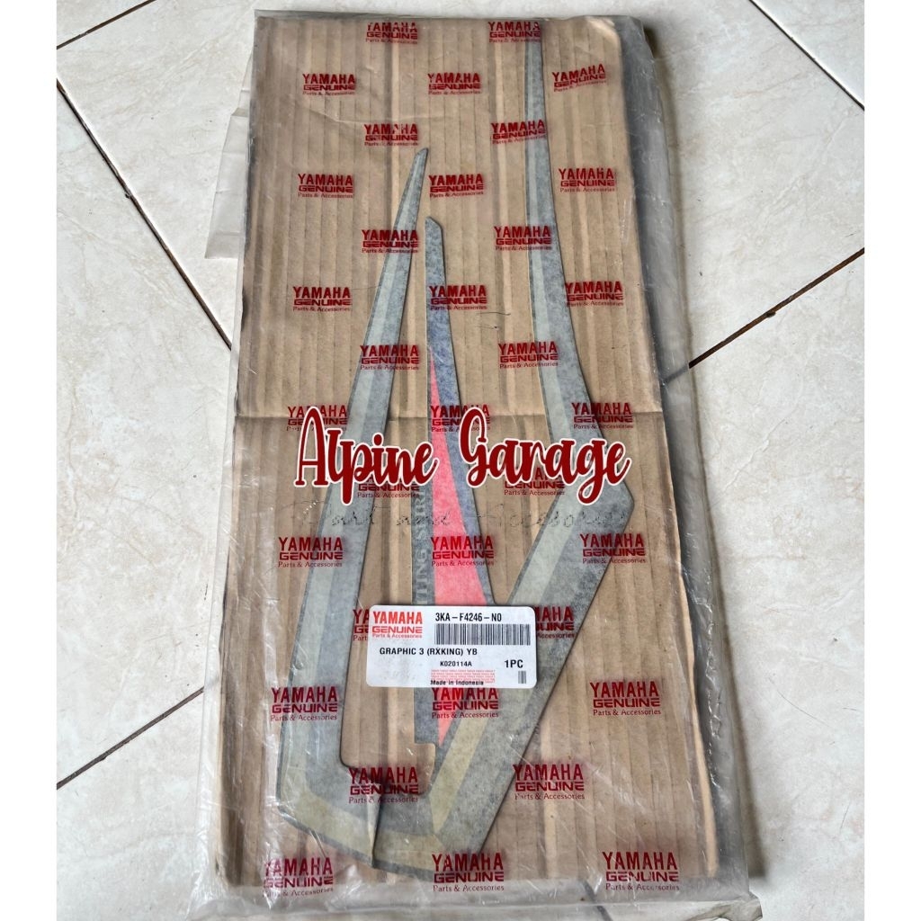 Striping Stiker Tangki Kiri RX King 2001 Hitam Original Yamaha