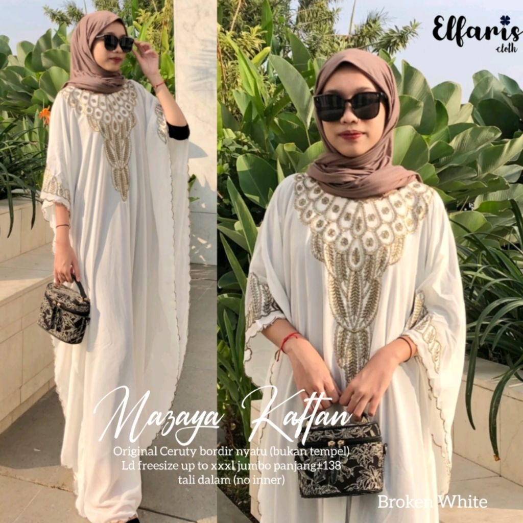 Kaftan Masayu marlyn ceruty Bordir fit to XXXL