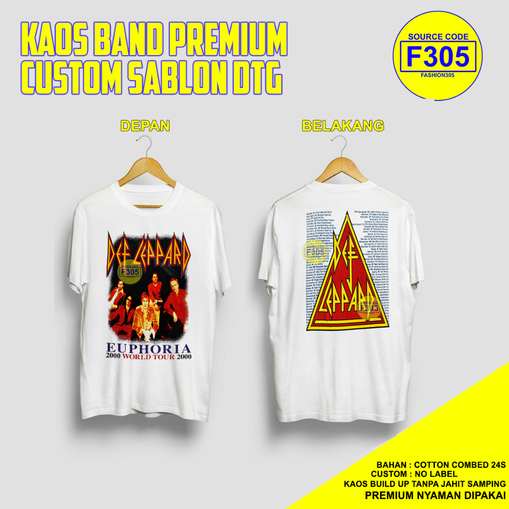 KAOS BAND VINTAGE 90S BOOTLEG CUSTOM SABLON DTG