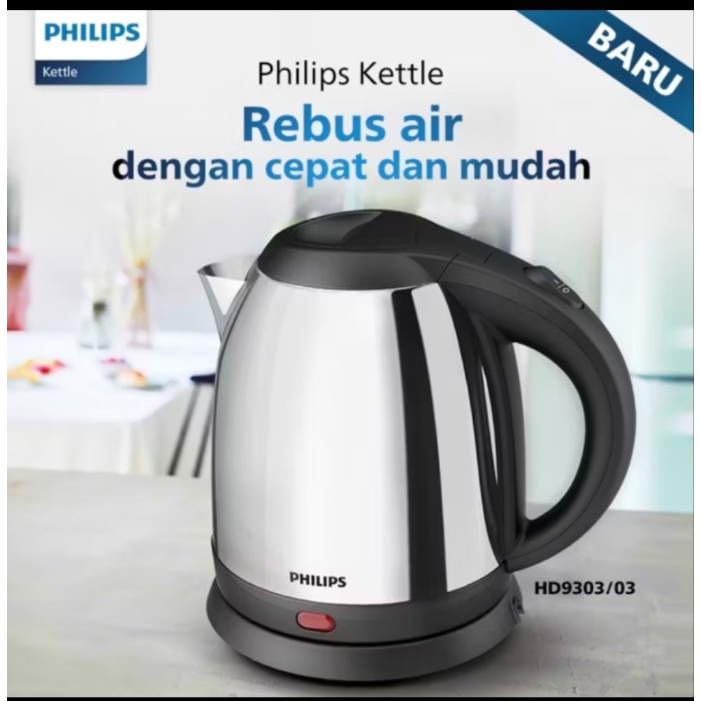 PHILIPS KETTLE HD 9303/03 1.2 LITER / PHILIPS TEKO LISTRIK / KETTLE PHILIPS / PHILIPS HD 9303