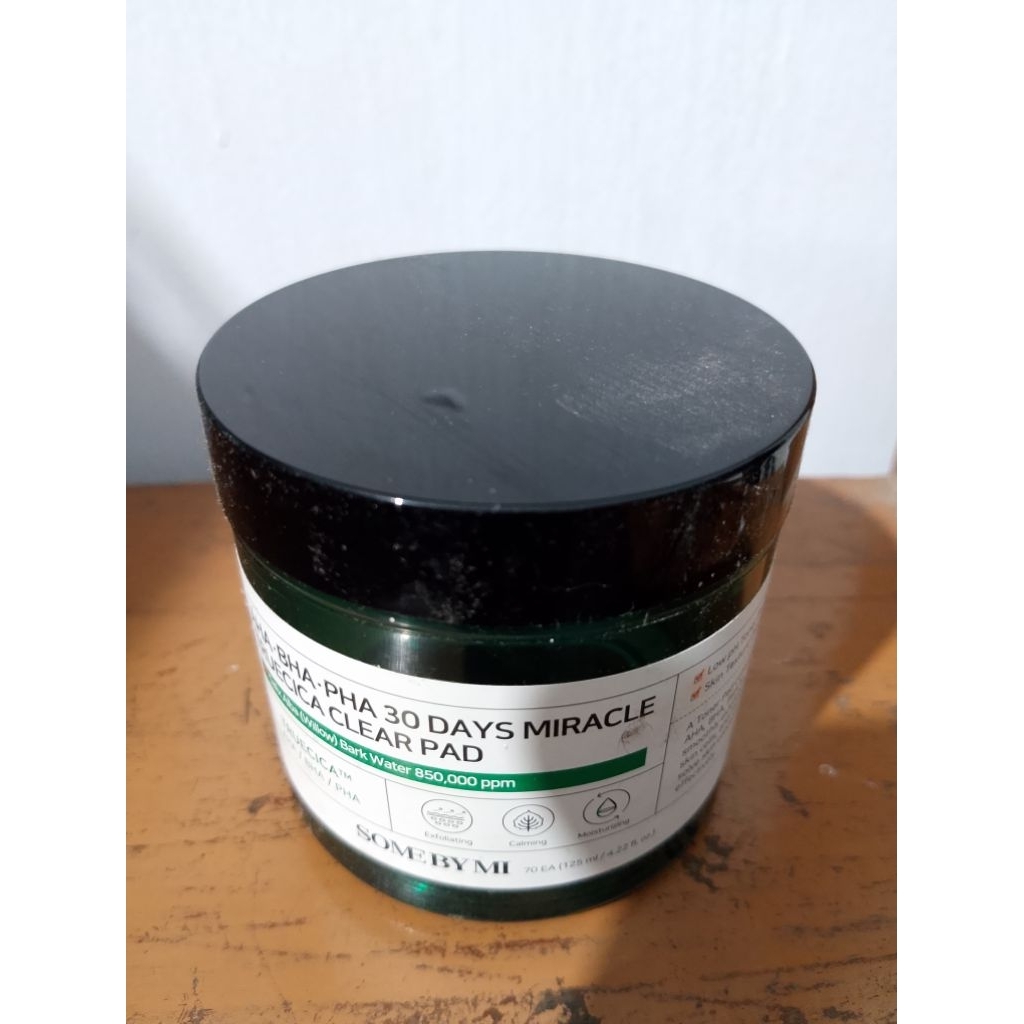 wadah bekas skincare some by mi exfoliating pad aha bha