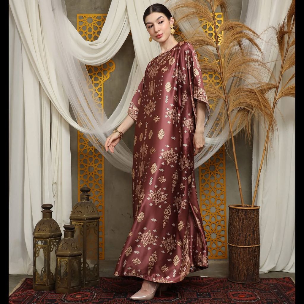 Kaftan Teracota | Kaftan Merah Bata | Kaftan Modern | Kaftan Jumbo | Long Kaftan | Dress Teracota | 