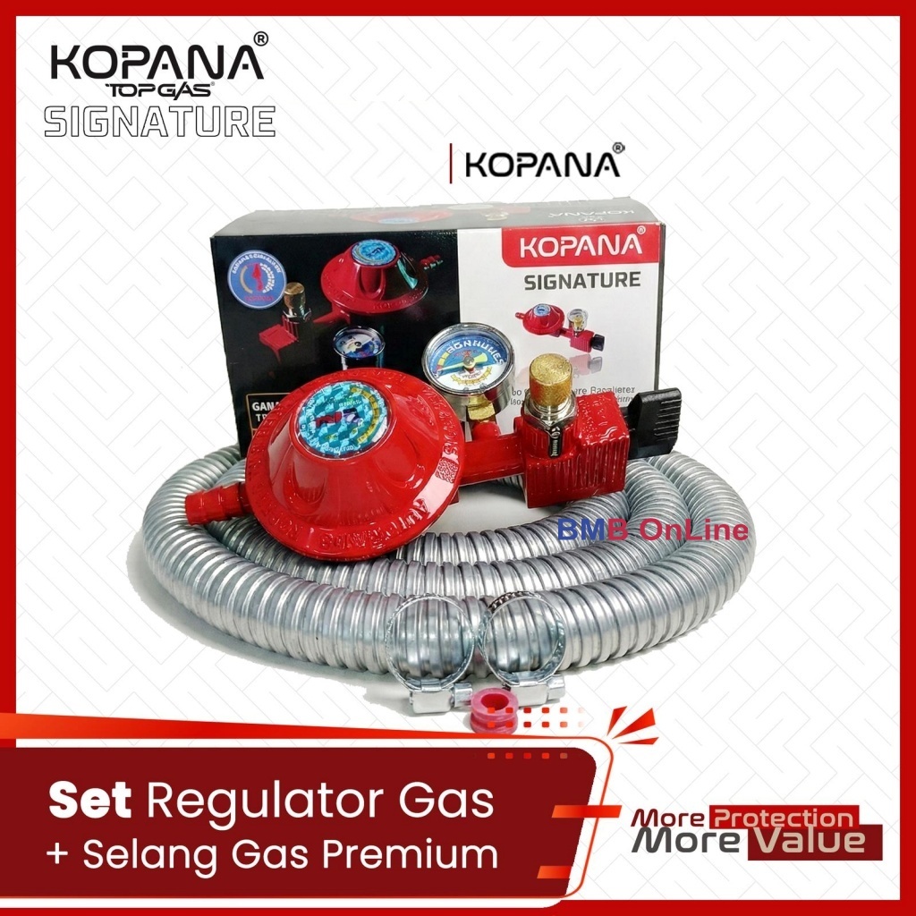 Regulator Kompor Gas LPG Kopana Pertamina TOPGAS Safety Lock Prime Original