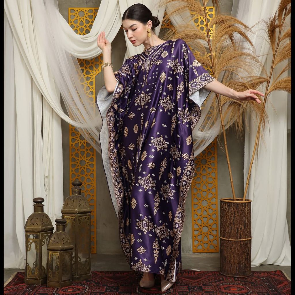 Kaftan Purple | Kaftan Ungu | Kaftan Modern | Kaftan Jumbo | Long Kaftan | Dress Purple | Dress Ungu