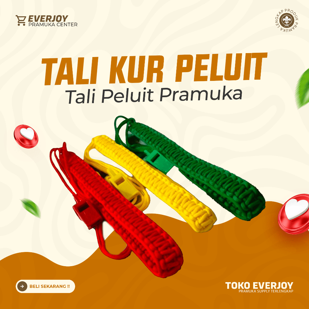 Tali Komando Pramuka Kur Pramuka pluit Som Siaga Penggalang Penegak Hijau Merah Kuning