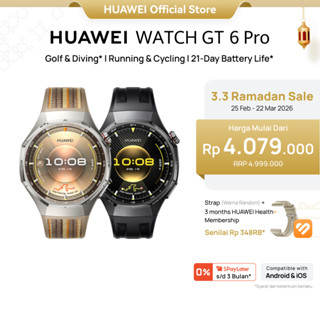 [3.3 | Voucher s/d 12%] HUAWEI WATCH GT 6 Pro Smartwatch l Golf & Diving l Running & Cycling l 21-Day Battery Life | ECG