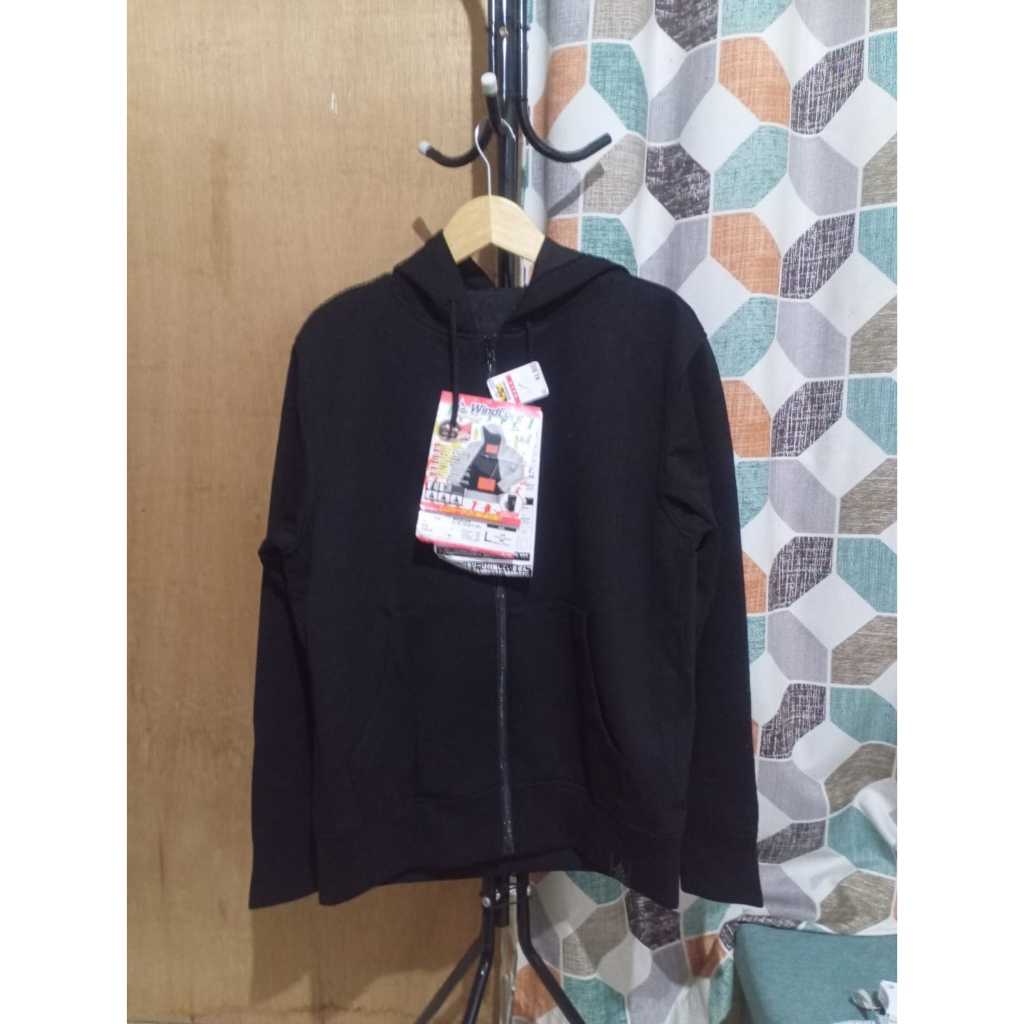 BNWT WindCore Scuba-Jaket Hoodie Brand WindCore Warna Hitam Unisex