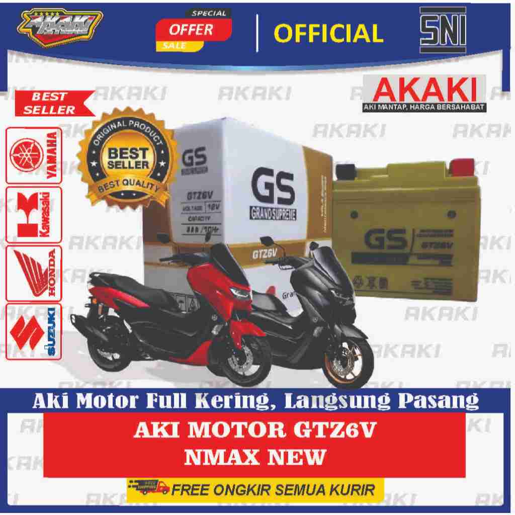 Aki Motor Grand Supreme GTZ6V AKI MOTOR GTZ6V NMAX MOTOR