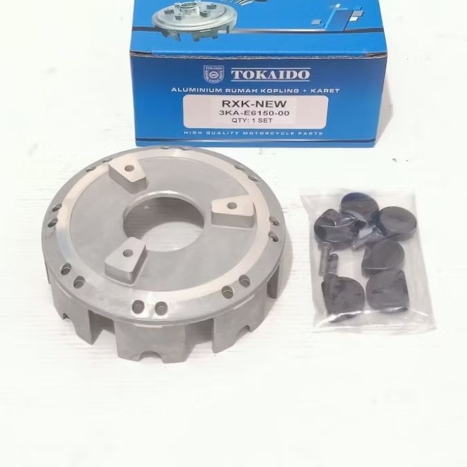 rumah kampas kopling aluminium plus karet paku keling RXK RX K RX KING NEW 2008 3KA MERK TOKAIDO