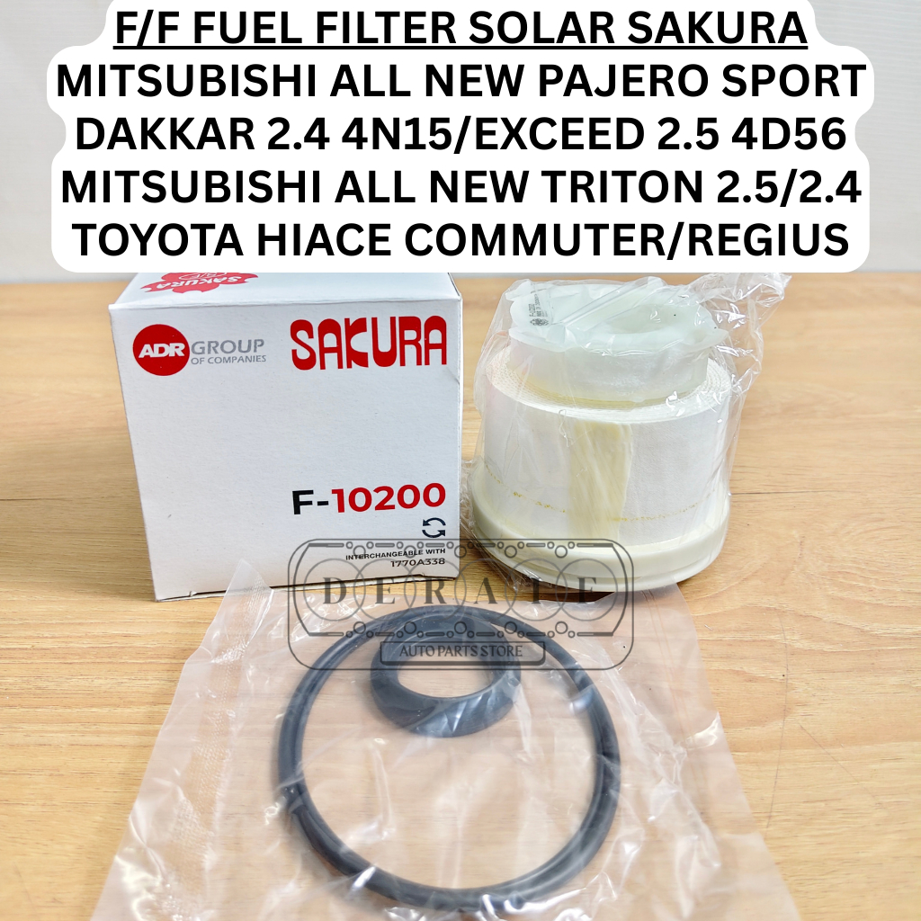 F/F Fuel Filter Solar Sakura Saringan Solar Mitsubishi All New Pajero Sport Dakkar 2016-2024 | Mitsu