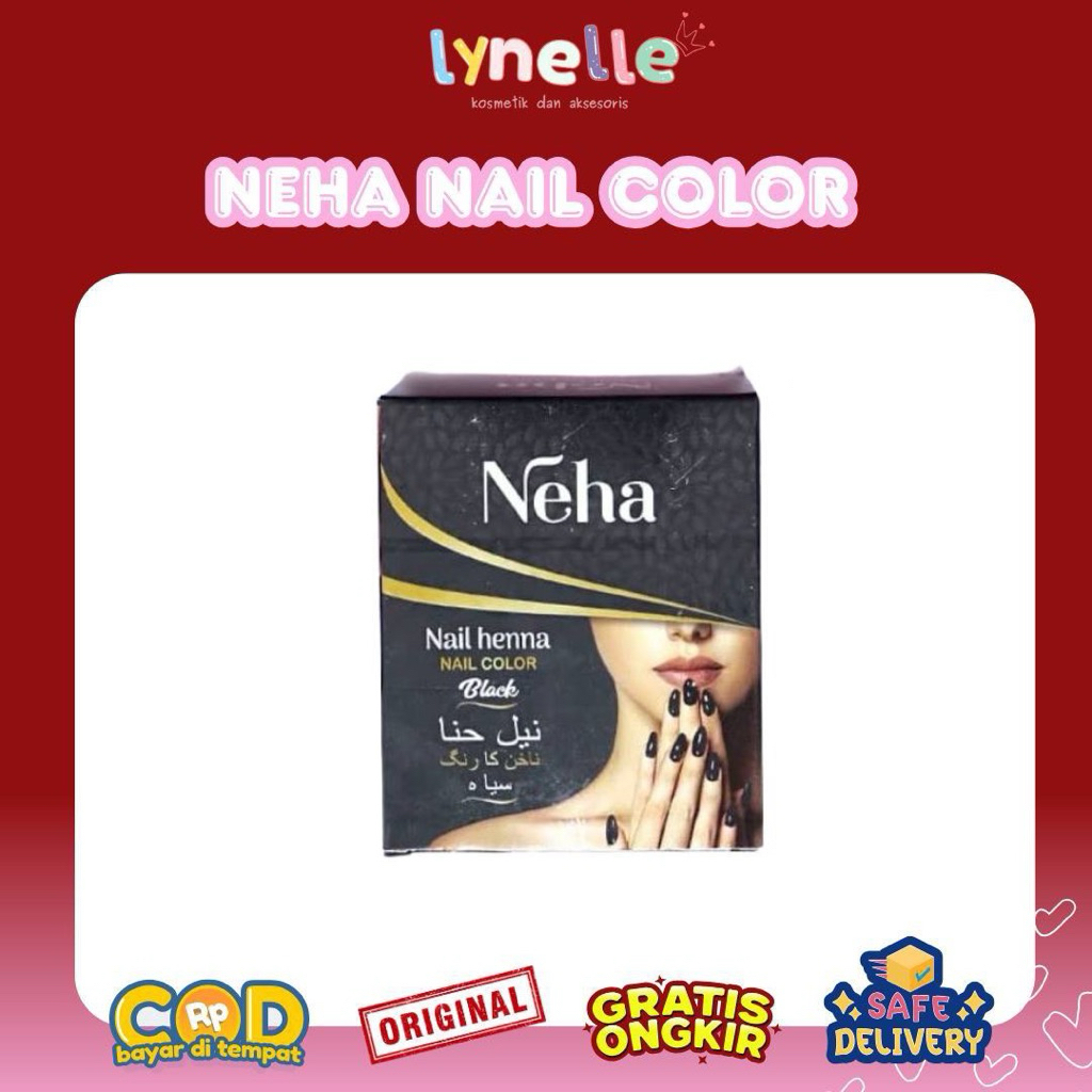 Henna Neha Kuku Halal BPOM | Tahan Lama, Warna Cantik, Bisa Dibawa Sholat & Aman untuk Kuku {WARNA H