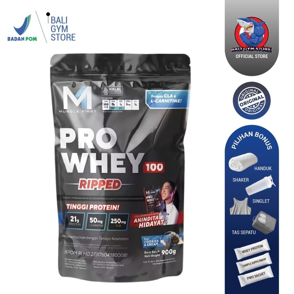 MUSCLE FIRST Pro Whey Ripped 2lbs 2 LBS Black Edition Whey Protein + Fatburner Cla L Carnitine