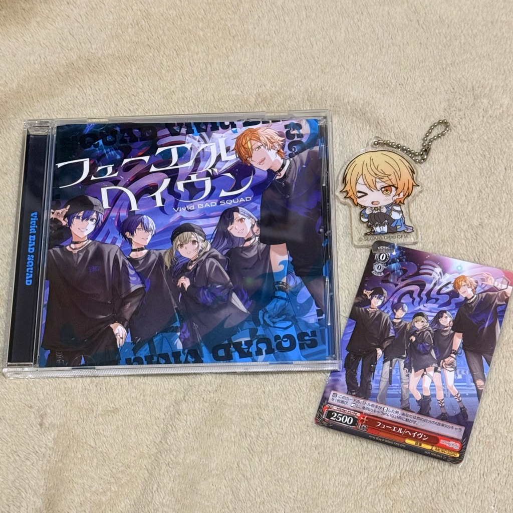 [Slight Dmg case] Project Sekai Official Merch Single CD Fuel Haven Vivid Bad Squad VBS Weiss Card