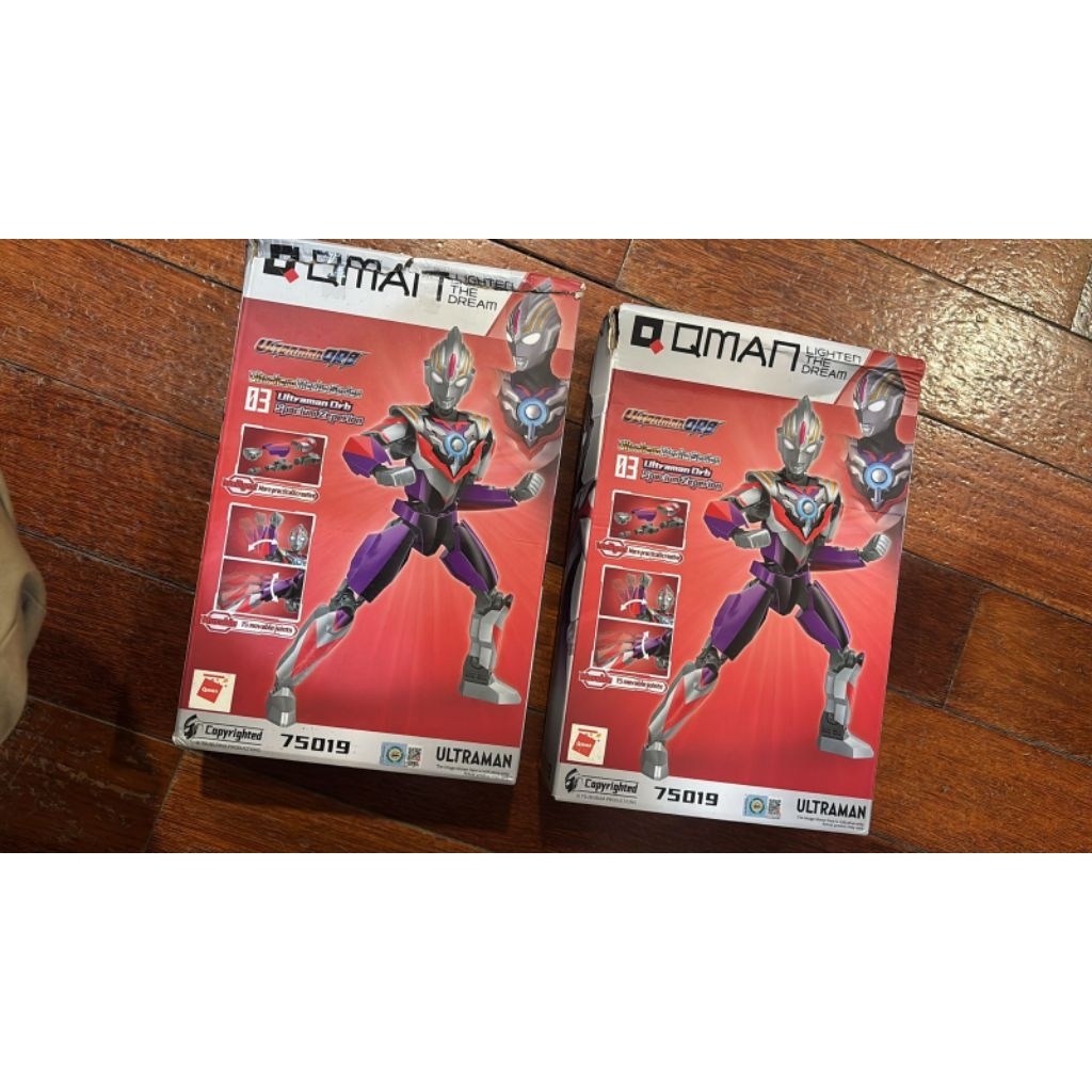 NEW ORIGINAL qman ultraman orb ultraman 75019 new original action figure kit set baru asli
