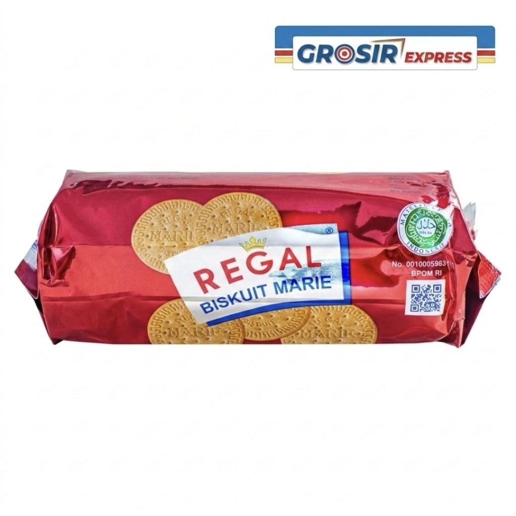 Biskuit Marie Regal 230g Besar - [Grosir/Dus] Camilan Kue Kering Bayi & Keluarga