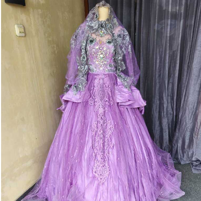 Gaun Pengantin Lilac T10