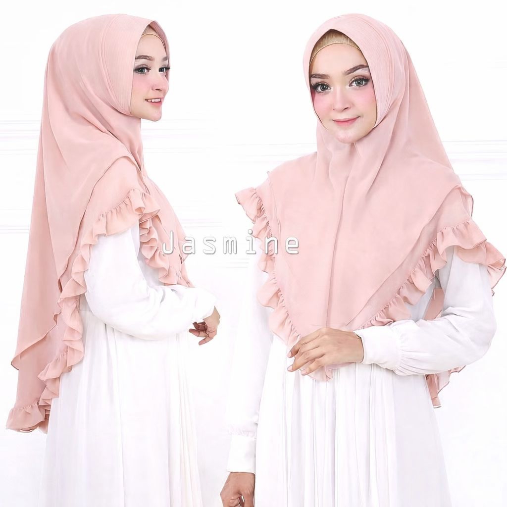 SHELOVESHOPP KHIMAR CERUTI 2 LAYER MODEL REMPEL KERUT G ORIGINAL DOA IBU JILBAB KERUDUNG LEBARAN KHI