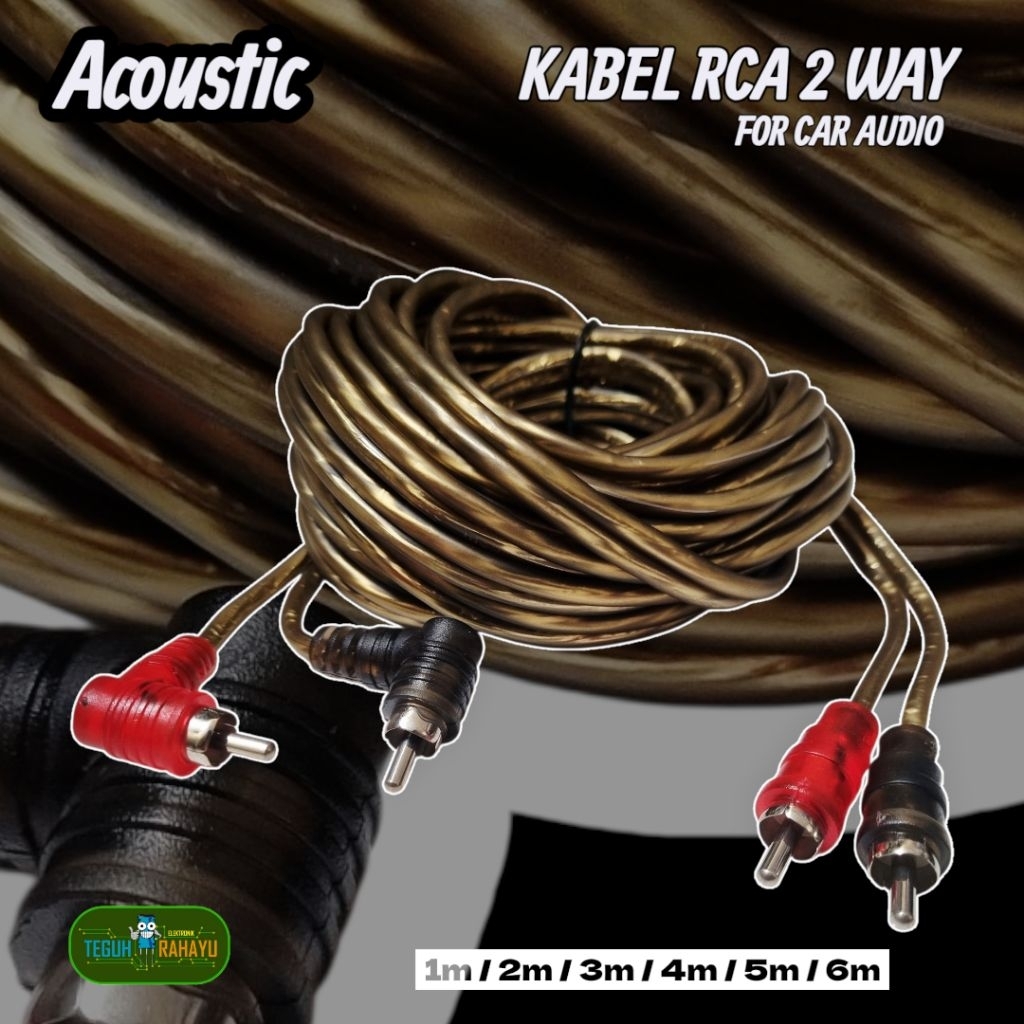 KABEL RCA 2WAY FOR CAR AUDIO ACOUSTIC (1m/2m/3m/4m/5m/6m)