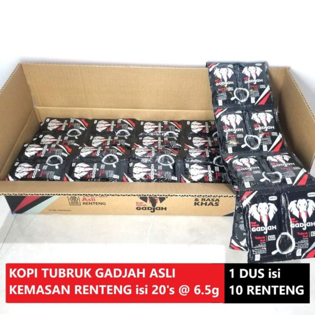Kopi Tubruk Gajah Twin Pack - 20 Sachet 7g