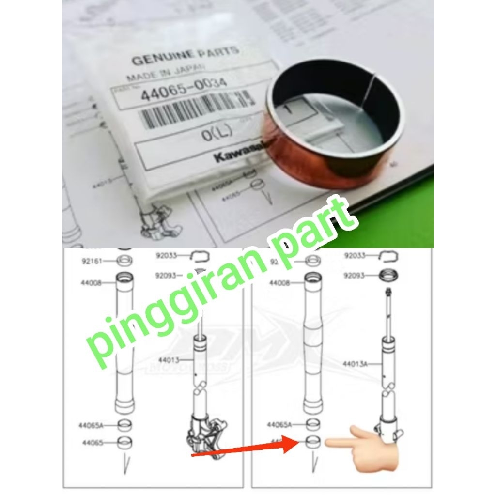 Ring kuningan tabung shock depan klx bf dtracker new upside down Jual per satu biji