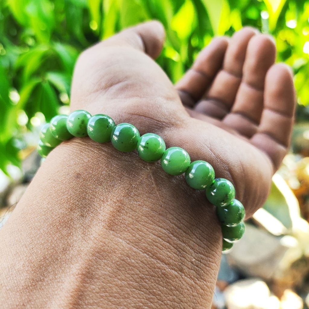 Gelang Giok Nephrite jade aceh 9mm