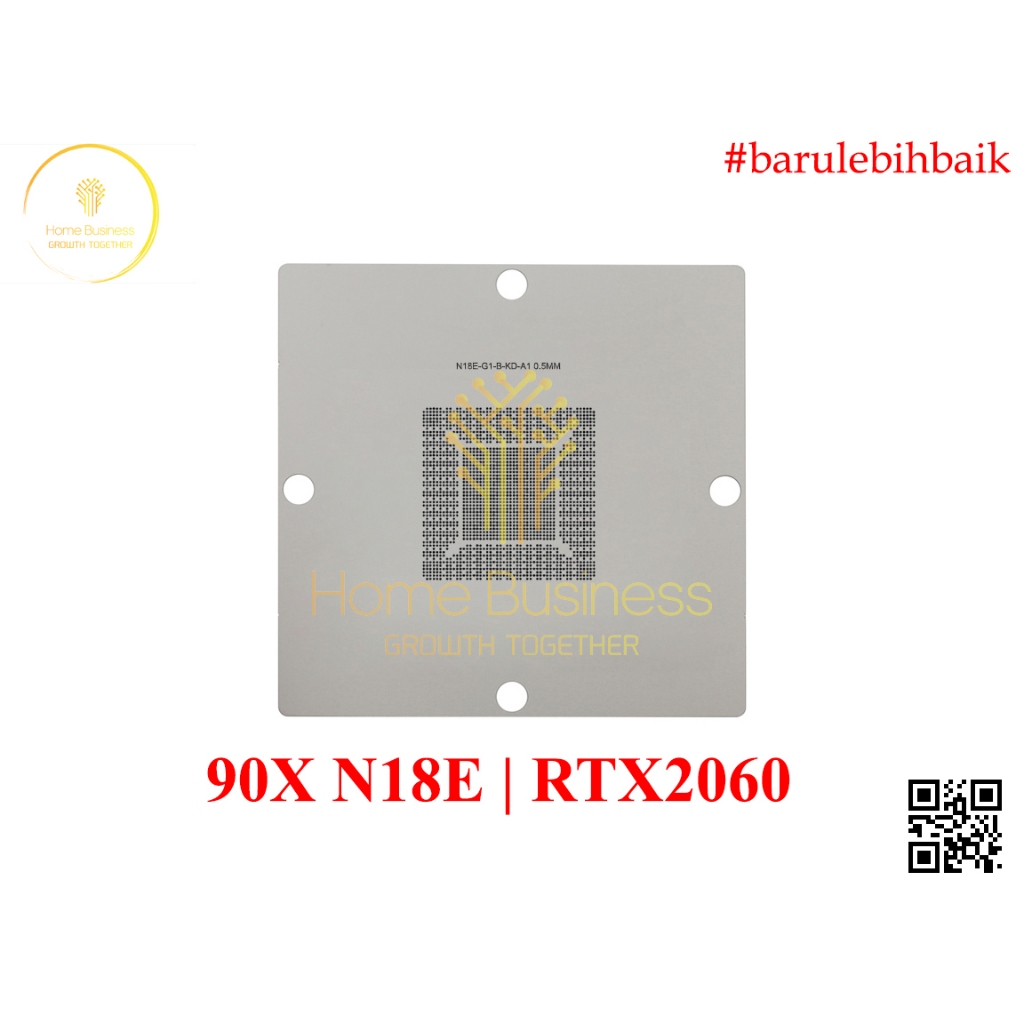 BGA Stencil Stensil Plat Cetakan 90X90 90X Template Reballing GPU NVIDIA N18E-G1-B-KD-A1 0.5mm RTX 2