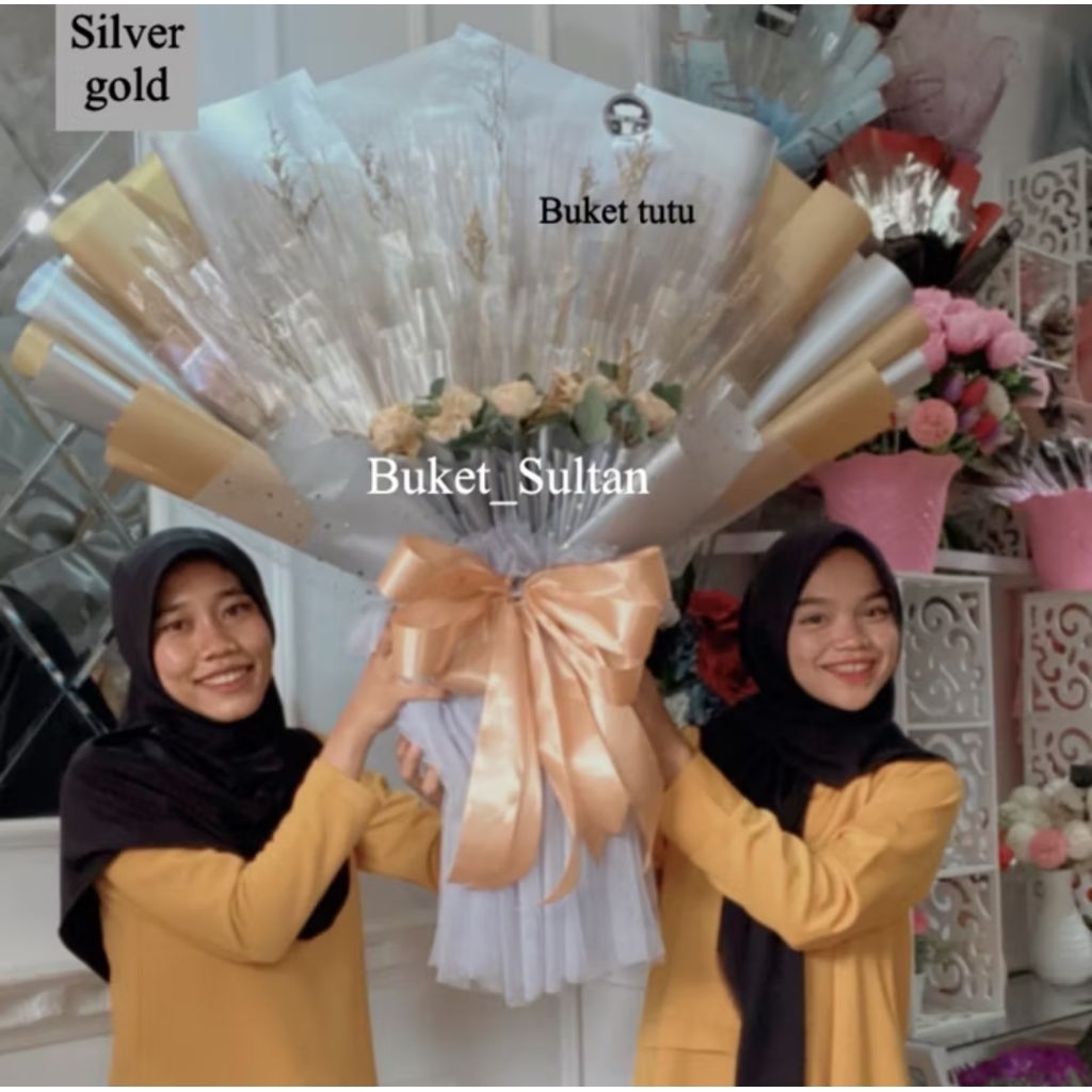 Buket Uang Kosongan Premium Besar Jumbo 50 40 30 20 10 Bucket Money Hadiah Kado Wisuda Kelulusan Bou