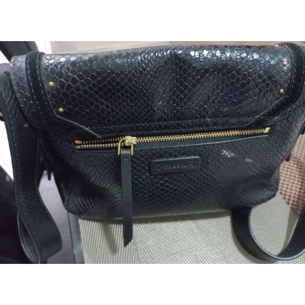 Fossil Harper Small Flap Crossbody - Black