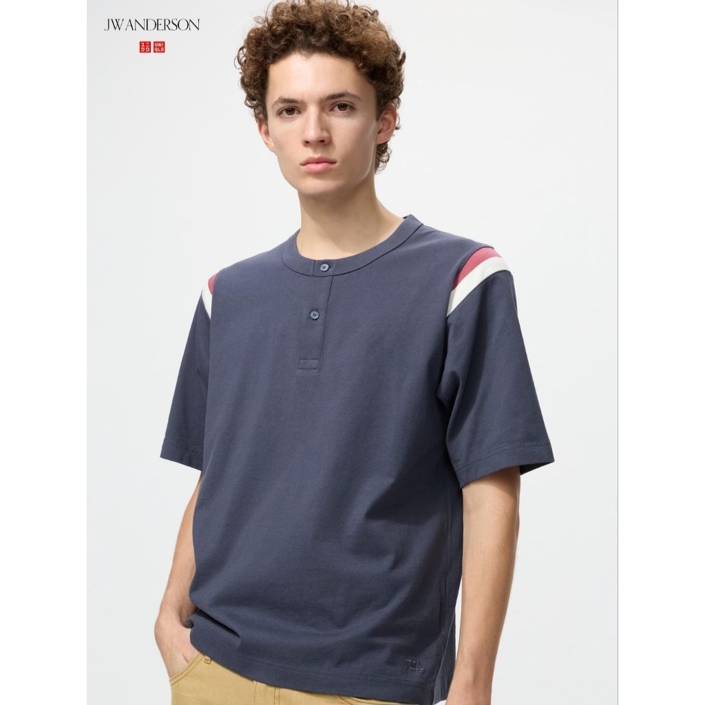 UNIQLO X JWA / JW Anderson-  Henley Neck T-Shirt