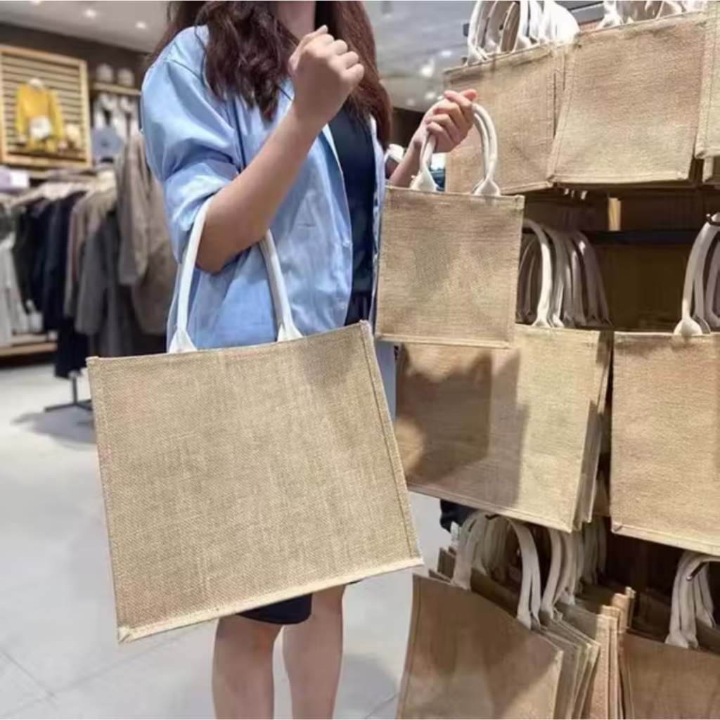 Totebag Tas Karung Goni / Tas Goni / Artistic Kanvas Hand Bag Muji Premium Quality W181