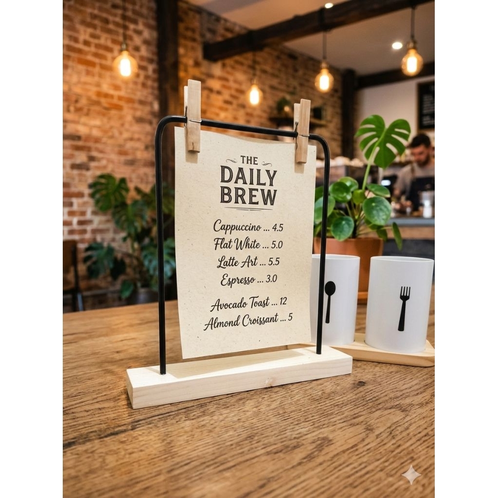 stand menu cafe murah