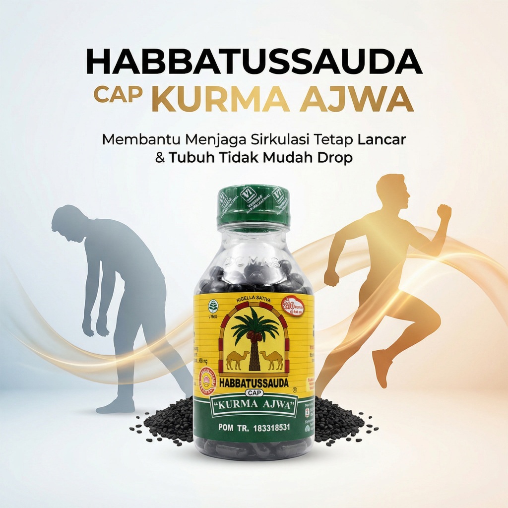 CAP KURMA AJWA - Habbatussauda Cap Kurma Ajwa Habatusauda Original Asli Jintan Hitam Kapsul