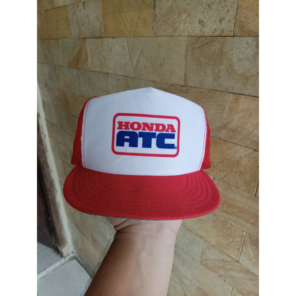 Topi Trucker/Jaring Vintage 70's Honda ATC Made In USA Fashion Pria/Wanita