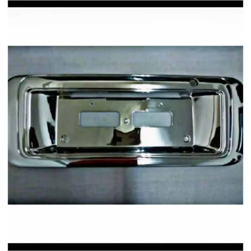 List Bagasi Belakang Plat Nomor Mobil Kijang Kapsul LGX 1997 - 2004 Chrome