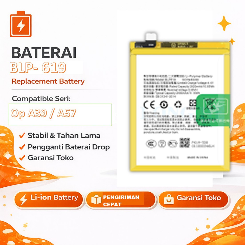 Baterai BLP619 Opp A39 CPH1605 A57 CPH1701