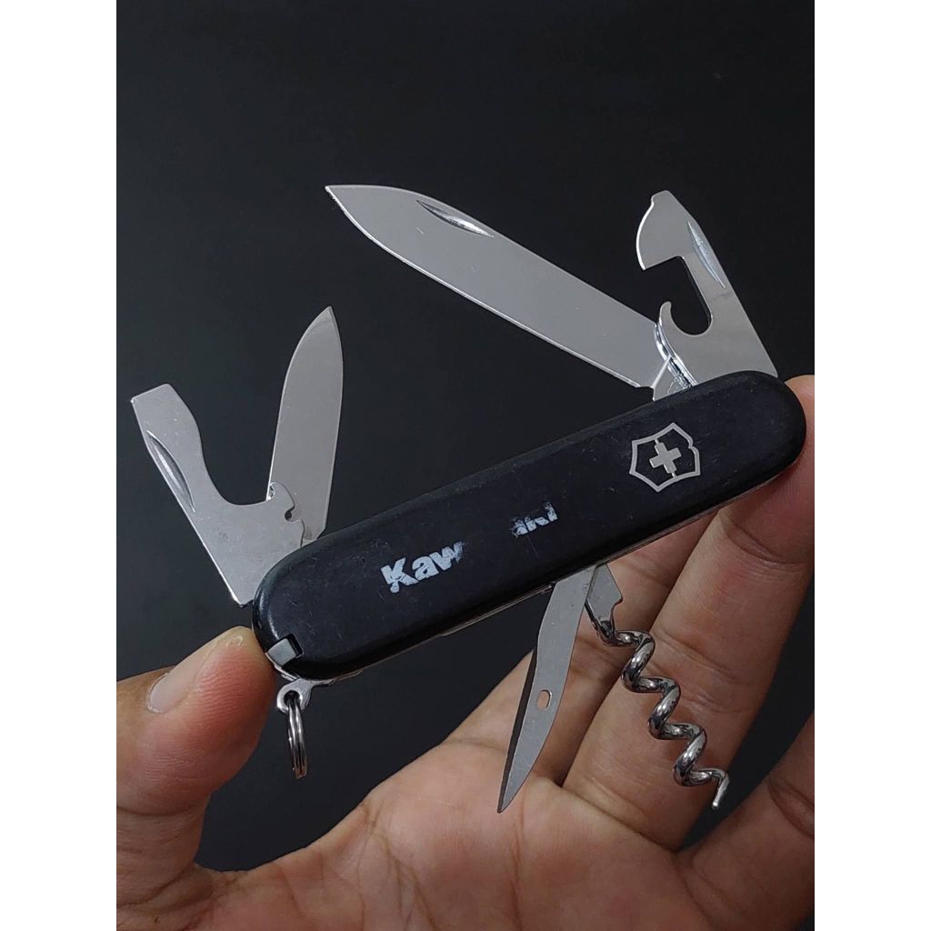 Multi tools VICTORINOX SPARTAN 91 MM BLACK RED CELLIDOR original second Pemakaian MANTAB AMAN NYAMAN