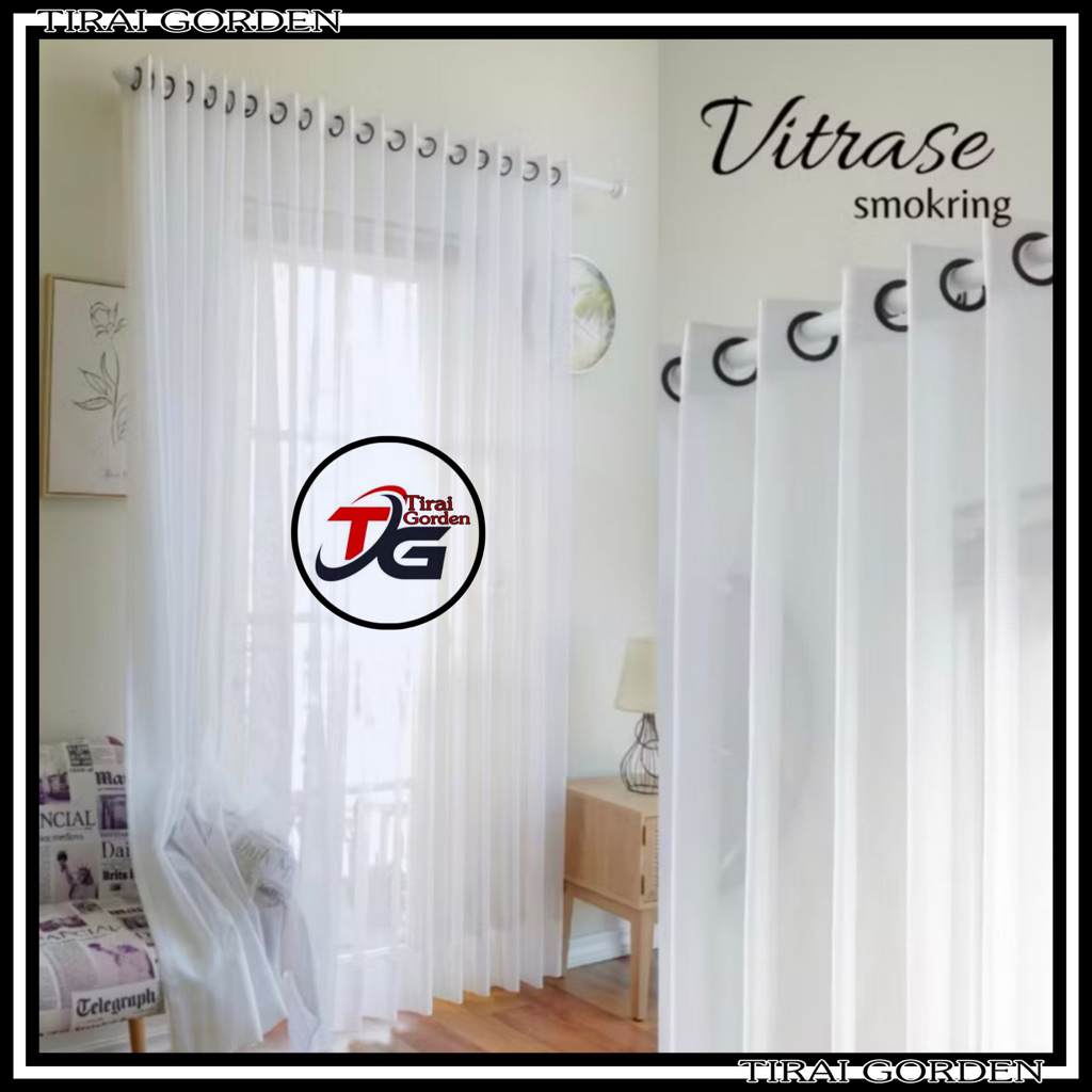 Gorden Vitrase Smokring Puring Daleman Tirai Jendela