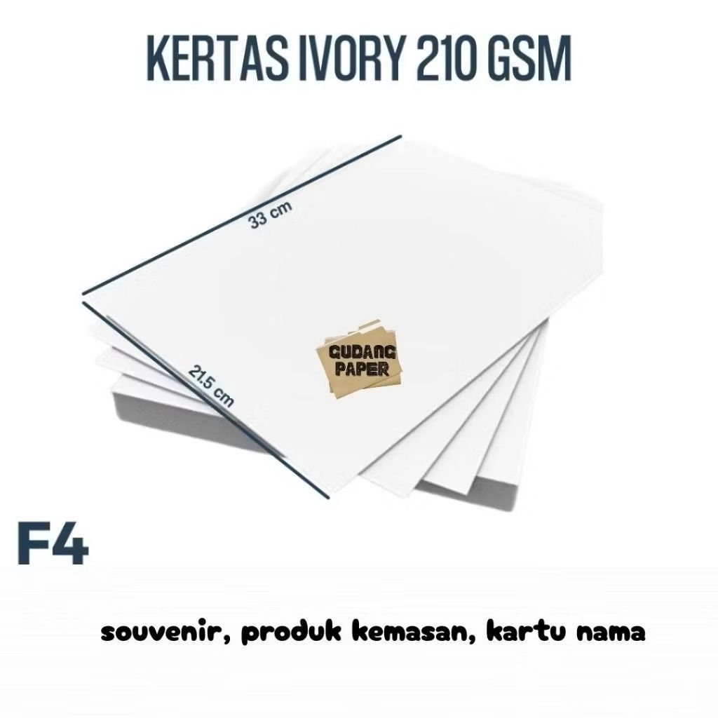 kertas ivory 210 gsm F4 isi 30 lembar kertas ivory F4 kertas ivory 210 gram