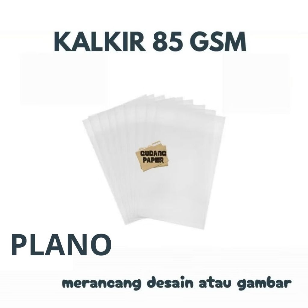 Kertas Kalkir 80-85 GSM 1 PLANO / Kertas Kalkir Tracing Paper Transparan / Kertas Kalkir 1 PLANO