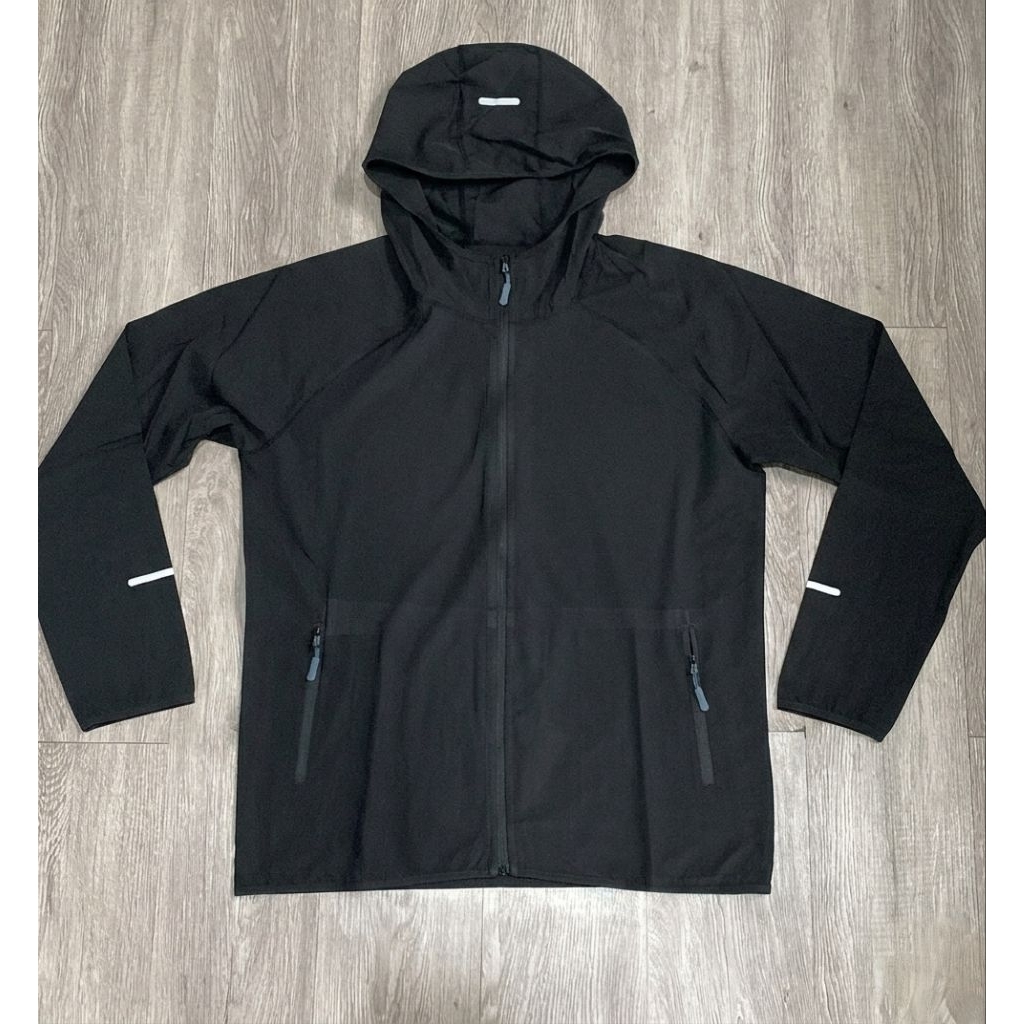 Windbreaker polos hitam