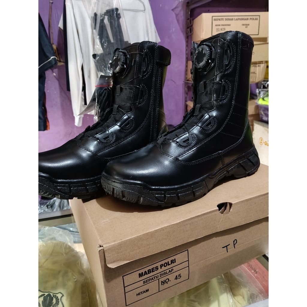 Sepatu PDL jatah Tali putar full kulit